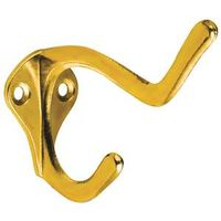 6172100 - BRIGHT BRASS ZINC COAT HOOK