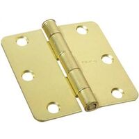 Residential Door Hinge, 3in. x 3in. Satin Brass