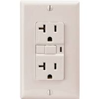 GFCI Double Outlet, 20A White