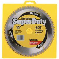 super duty carbide blade, 10in. x 60 tooth