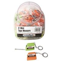 Mini Tape Measure Key Ring, 3'
