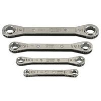 fractional ratchet box end wrench set, 4 pc