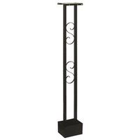 black aluminum mailbox post, 51in.  