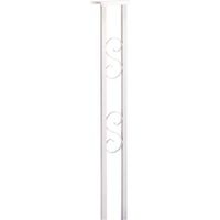 aluminum double post mailbox post, 51in. white