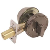 deadbolt single cylinder pewter 6 way adjustable