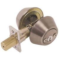Deadbolt Double Cylinder Pewter 6 Way Visual