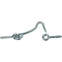 Wire Gate Hook & Eye Solid Brass, 2"