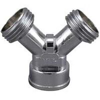Hose Y Connector Chrome Plate Cast Metal