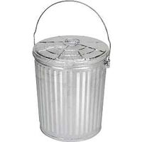 Hot Dip Metal Refuse Container, 10 Gal 
