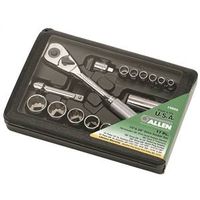 socket wrench set, 17 pc 3/8in. & 1/4in. drive