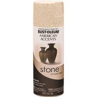 American Accents 7990830 Stone Spray Paint, 12 oz, 10 - 12 sq-ft/can, Bleached Stone, Solvent Like
