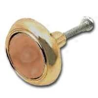 Oak Burn Brass Royal Family Knob