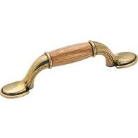 Oak Burn Brass Pull, 5 1/16" x 2/3"