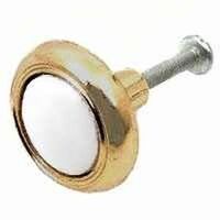 floral white burnished brass family knob