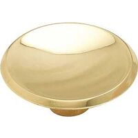 Modern Knob, Bright Brass