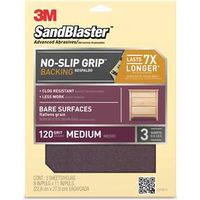 sandpaper 9in. x 11in. 120 grit pk 3