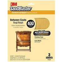 Sandpaper 9in. x 11in. 400 Grit Pk 3