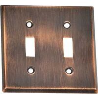 Double Switch Plate, Venetian Bronze