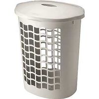 Oval Hamper, White