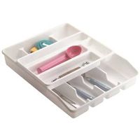 2 tier cutlery tray white   