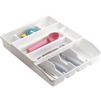 2 tier cutlery tray white   