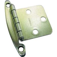 Decorative Overlay Hinge, Satin NIckel