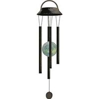 Solar Crackle Ball Wind Chime, Antique Bronze
