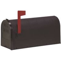 plastic mailbox, black