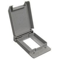 gfci recptacle cover, gray