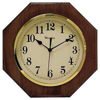 Octagon Wall Clock, 10in. Honey Pine Wood
