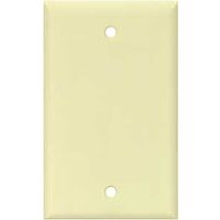 one gang blank plate, almond