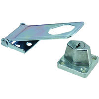 key lock safety hasp, 4 1/2in. steel