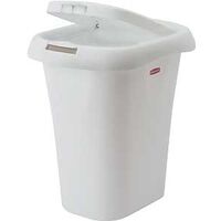 plastic roll top wastebasket, 25 qts