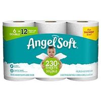 Angel Soft Toilet Paper, 4.27" x 4' White 6 Pk
