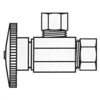Quarter Turn Angle Valve,  5/8in. x 7/16in.-1/2in. Chrome
