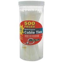 cable tie white, 500 pc