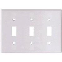 6326847-3G STD WHITE TOGGLE PLATE