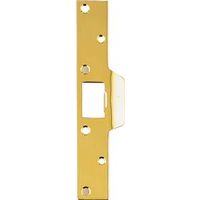 security strike, 1 1/4in. x 8in. polished brass