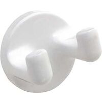 Atlantis Double Robe Hook, White