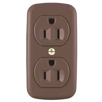 ground duplex receptacle brown