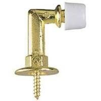 Floor Door Stop, Antique Brass