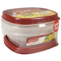 Rubbermaid Plastic Easy Find Lids Containers Value Pack, Two 1.25cup & One  2 Cup 