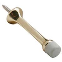 solid brass rigid door stop, 3in.