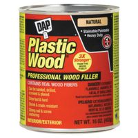 Dap Plastic Wood Solvent Based Wood Filler, 16 oz, Natural, 1 hr