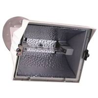 white halogen flood light with hood, 500 watt 