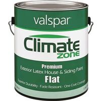 Climate Zone Exterior Latex House Paint, 1 Gal Flat Tint Base