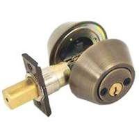 double cylinder deadbolt, brass