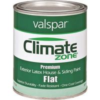 climate zone exterior latex house paint, 1 qt flat pastel base