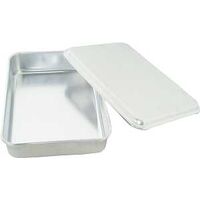 aluminum covered cake pan, 13in. x 9in. x 3 1/2in.