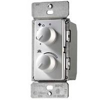 four speed dual fan dimmer both control white 